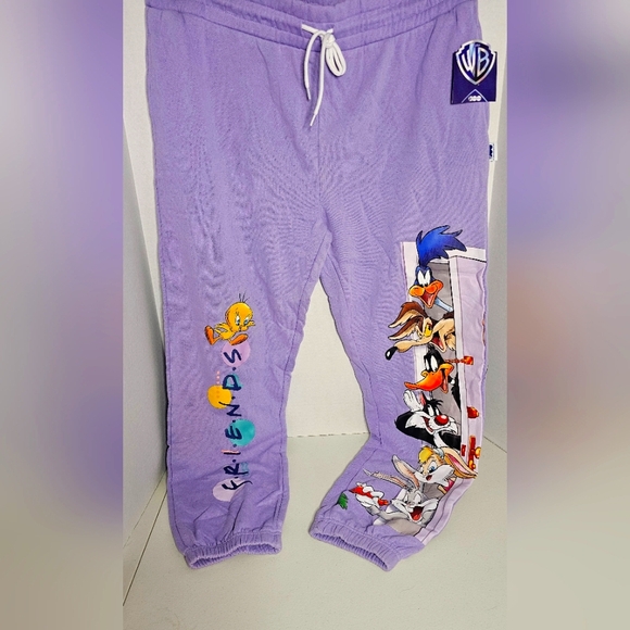 Looney Tunes Characters F.r.i.e.n.d.s Theme Jogger Pants Womens 3XL - Picture 1 of 4